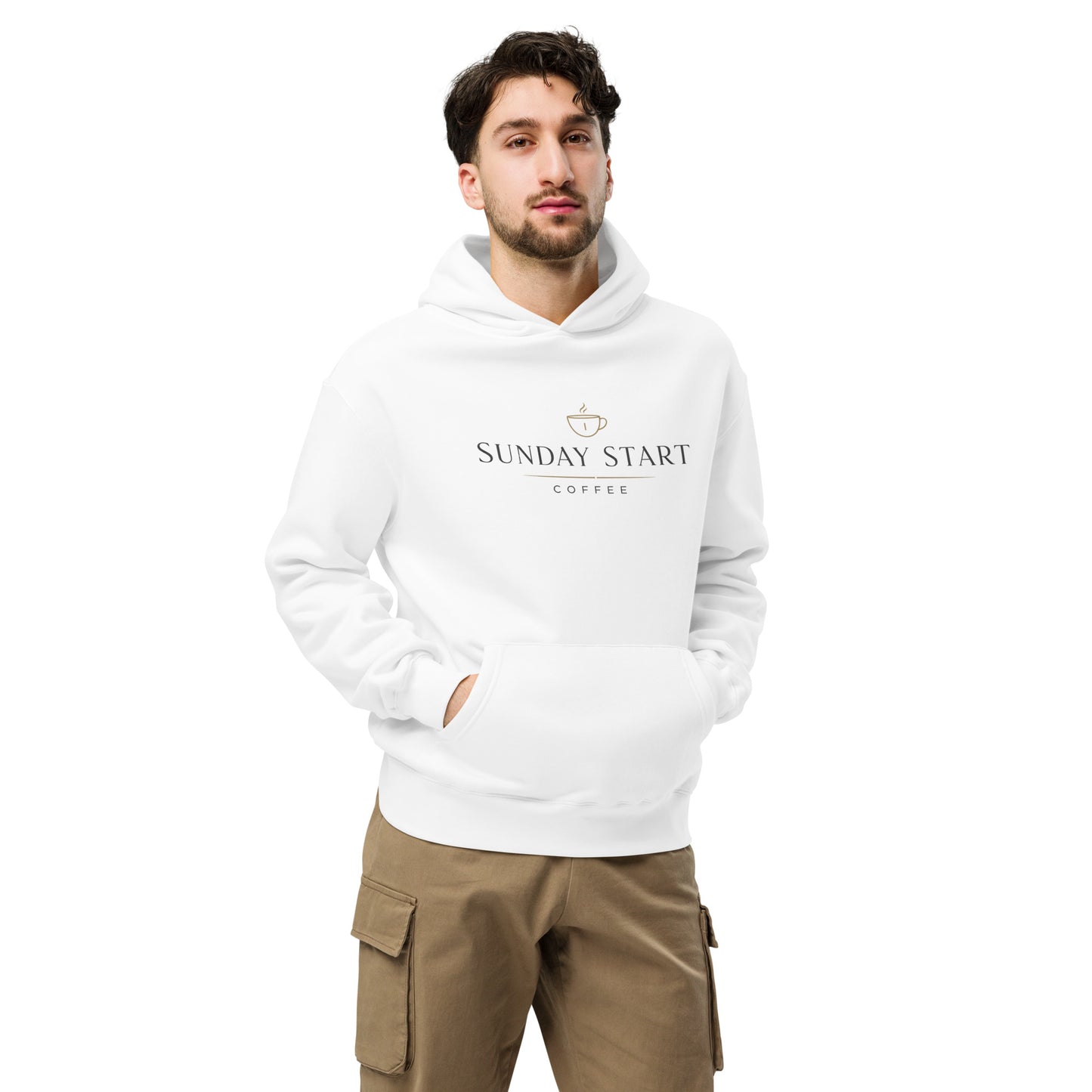Unisex oversized hoodie - Sunday Start Coffee