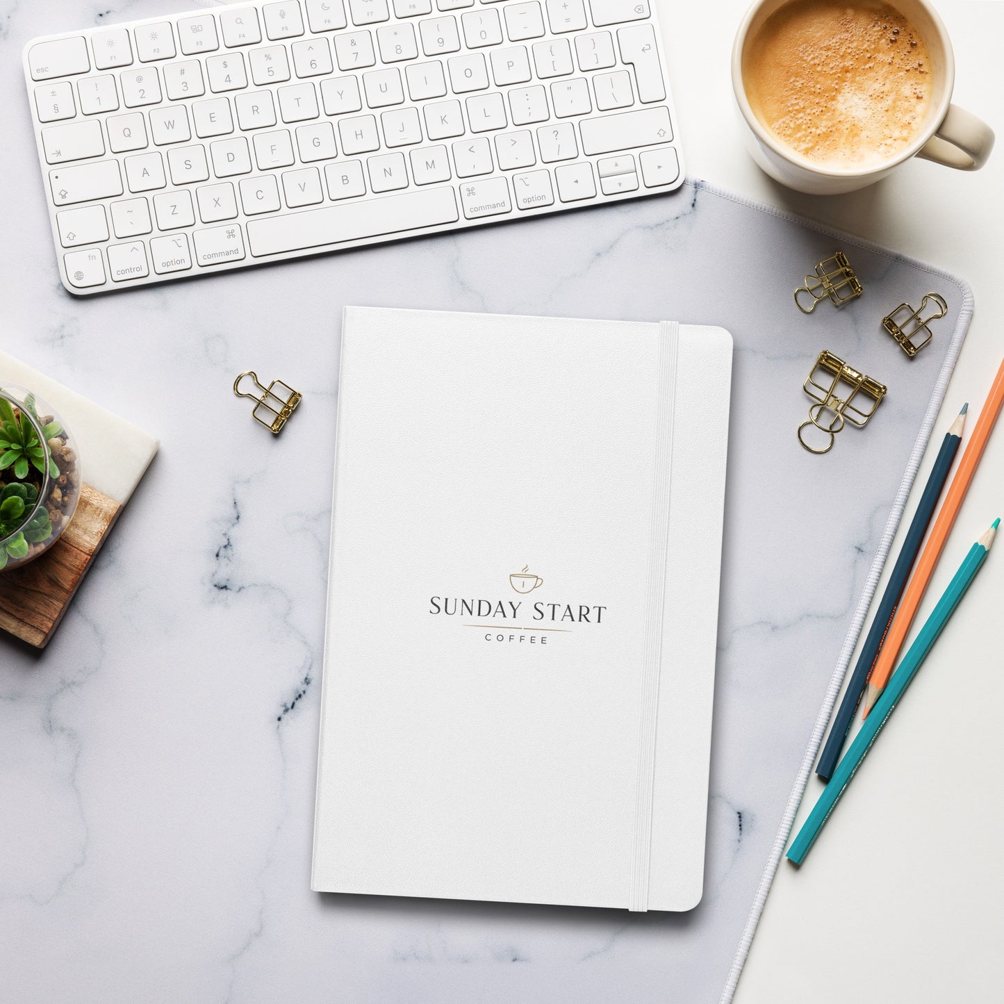 Hardcover bound notebook - Sunday Start Coffee