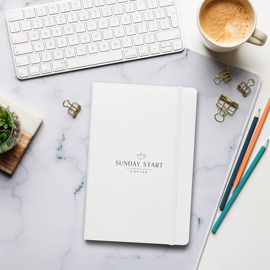 Hardcover bound notebook - Sunday Start Coffee