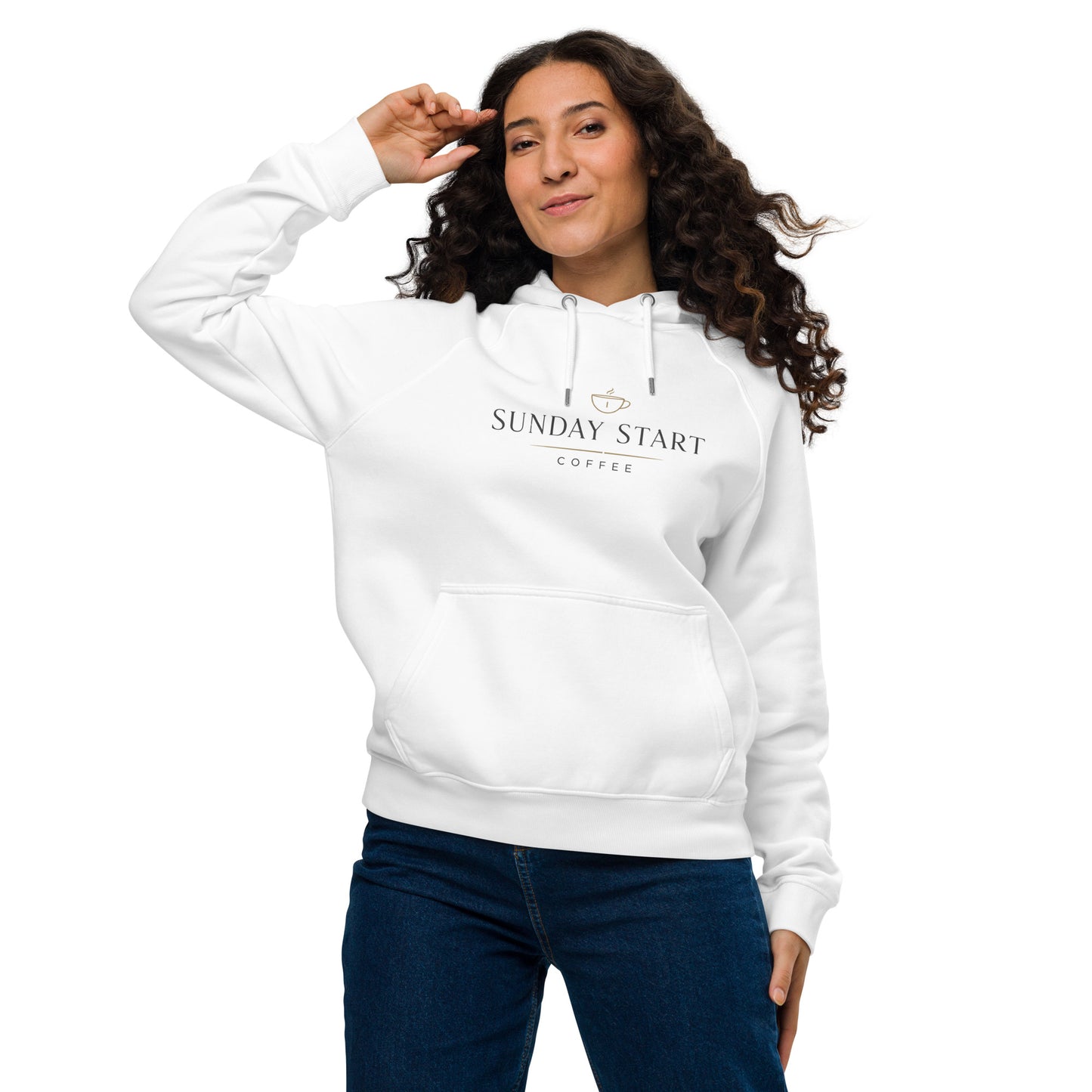 Unisex eco raglan hoodie - Sunday Start Coffee