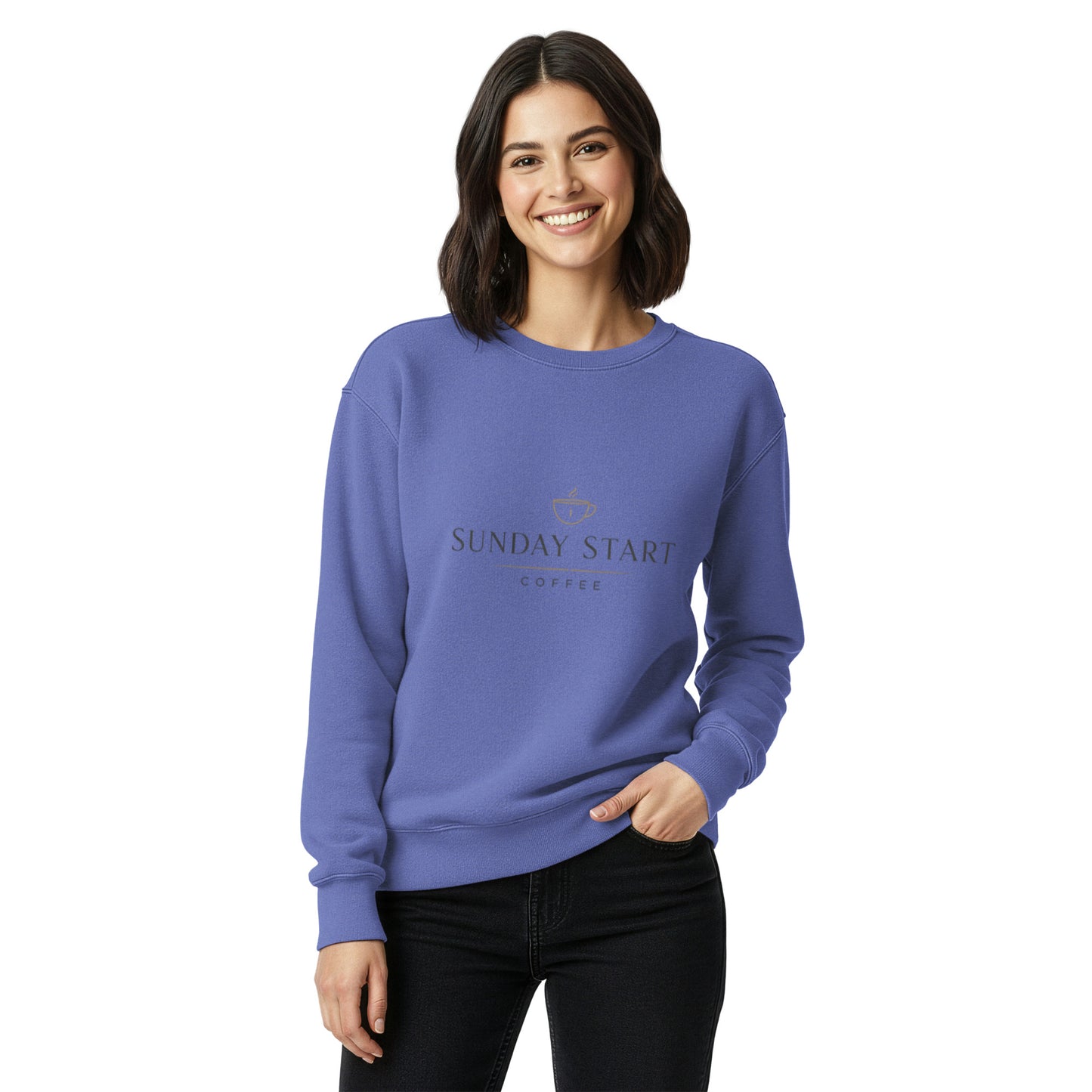 Unisex garment - dyed sweatshirt - Sunday Start Coffee