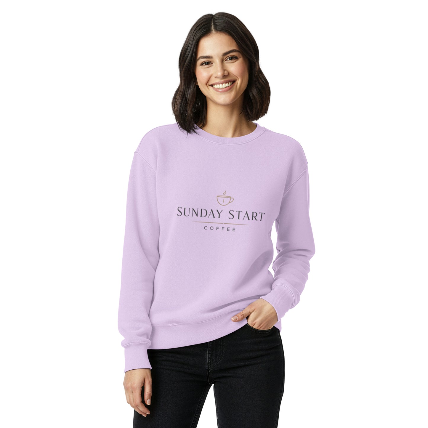 Unisex garment - dyed sweatshirt - Sunday Start Coffee