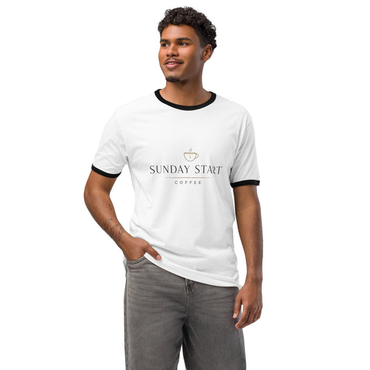 Unisex ringer t-shirt - Sunday Start Coffee