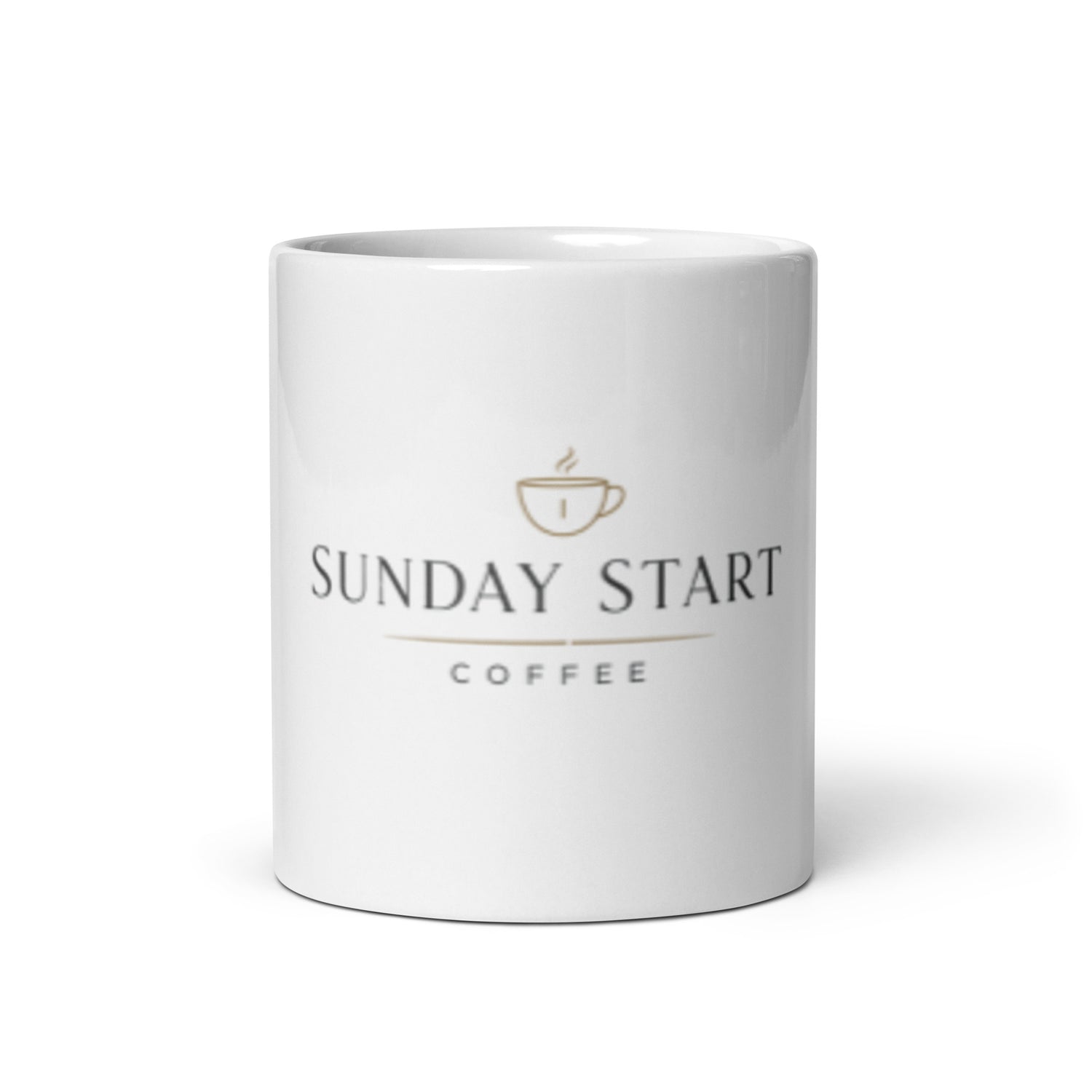 White glossy mug - Sunday Start Coffee